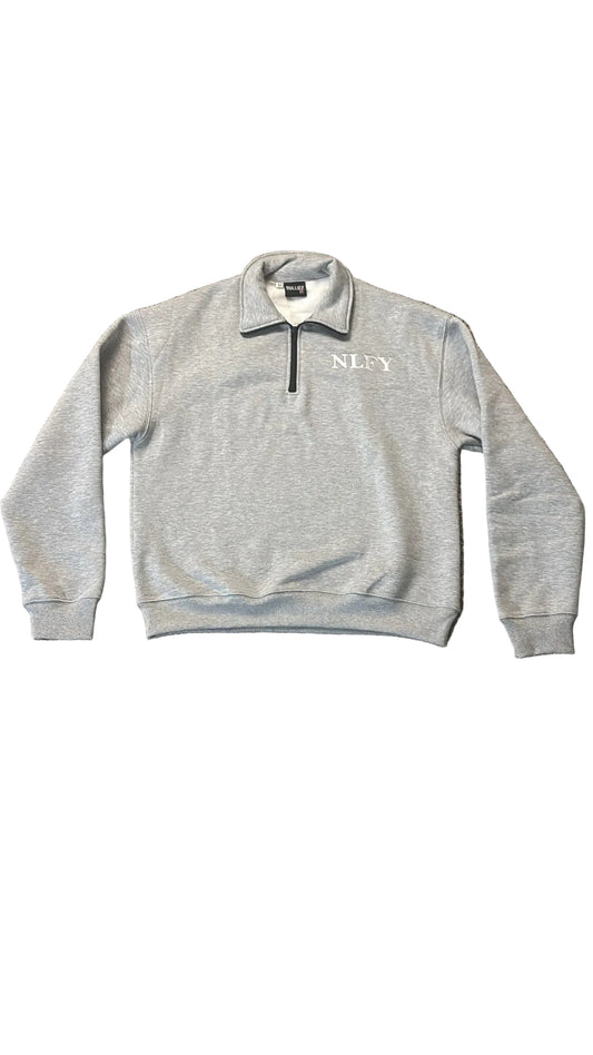 Grey QuarterZip Top